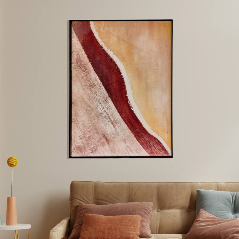 Abstract Print with Black Metal Frame