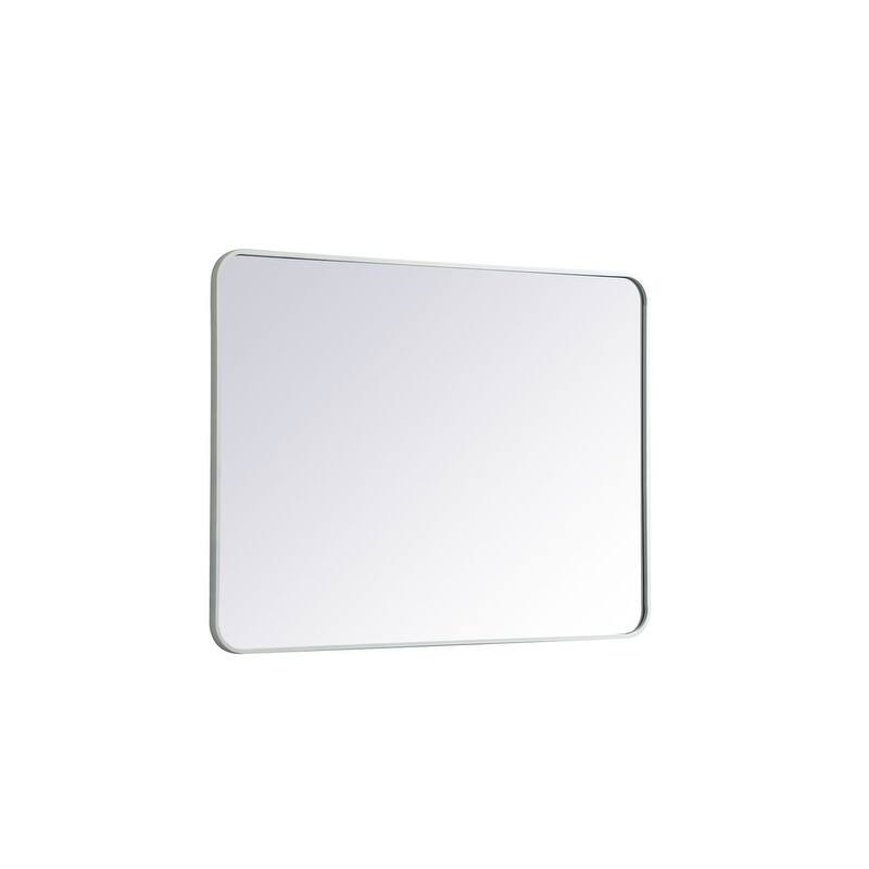 Ezra Soft Corner Metal Rectangular Mirror
