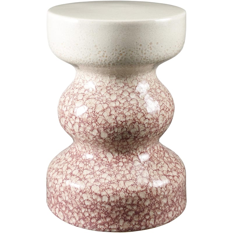 Livabliss Osambela Modern Garden Stool - Coral