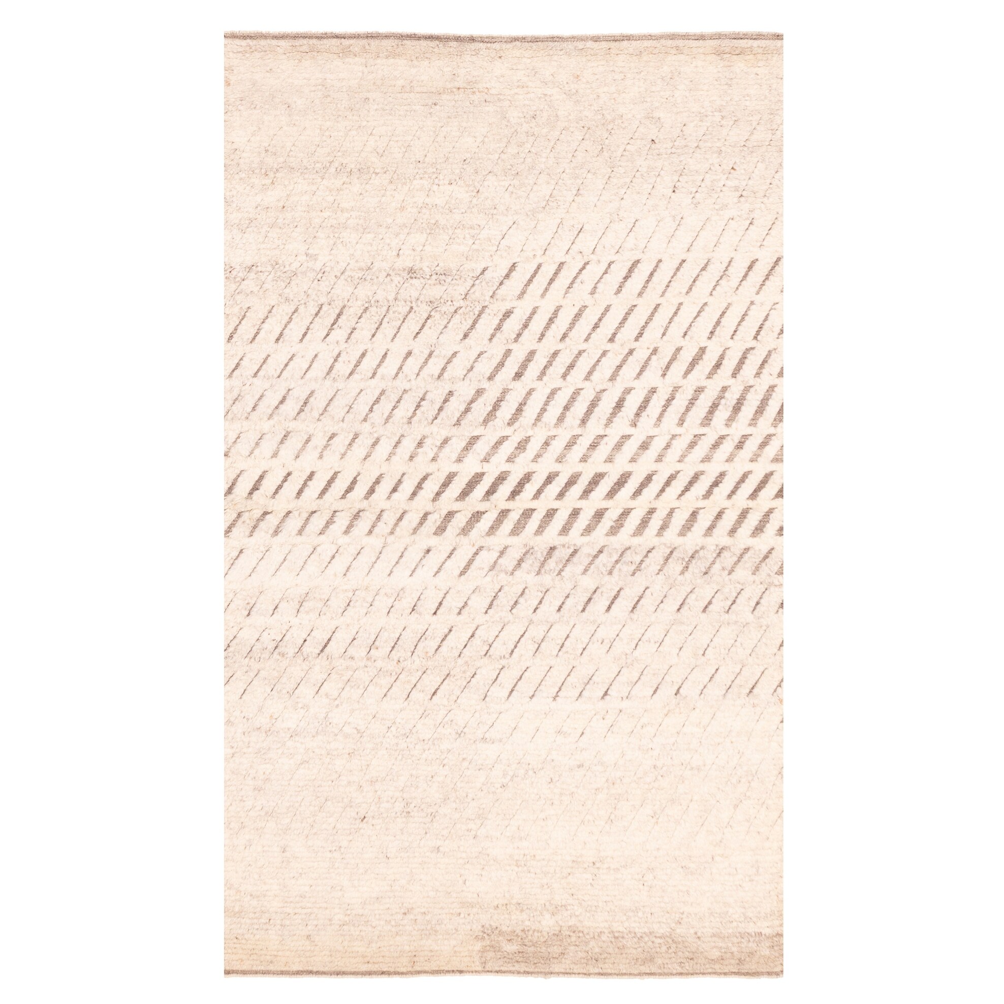 ECARPETGALLERY Hand-knotted Tangier Cream Wool Rug - 5'1 x 8'3