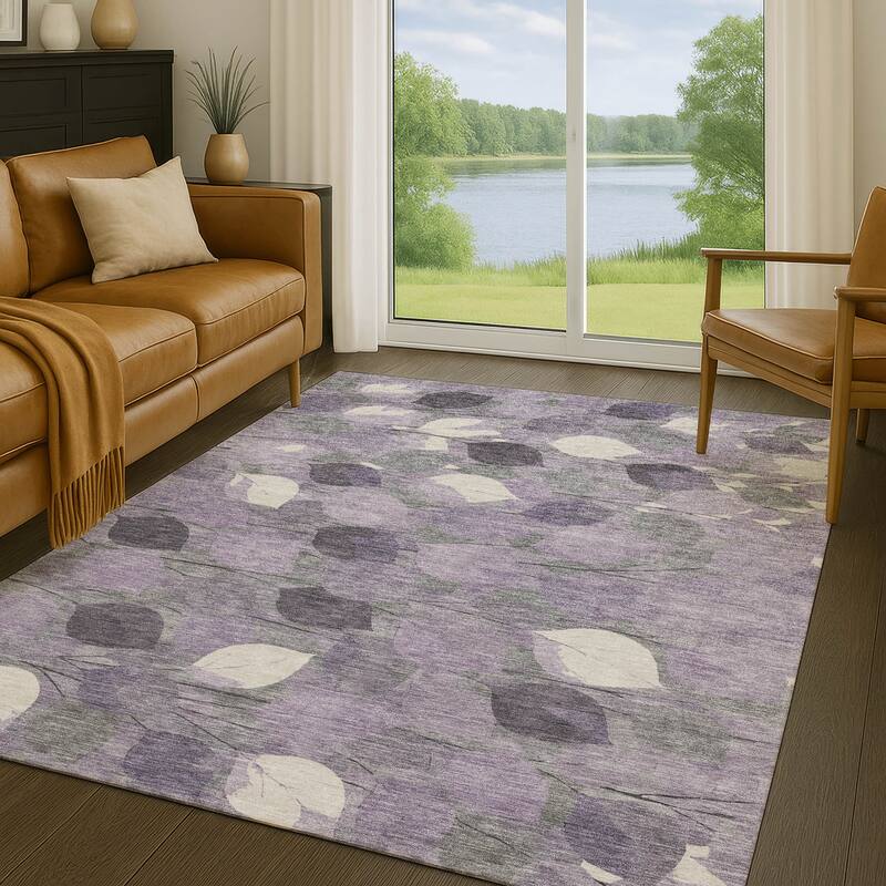 Machine Washable Indoor/ Outdoor Floral Mila Chantille Rug