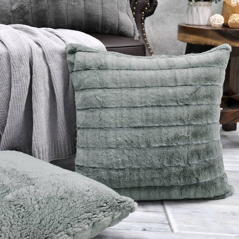 Serenta SuperMink Solid Color Throw Pillow Shell Cushion Cover Set