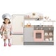 preview thumbnail 1 of 8, Gymax Kids Chef Play Kitchen Set Toddlers Wooden Pretend Toy Playset Pink