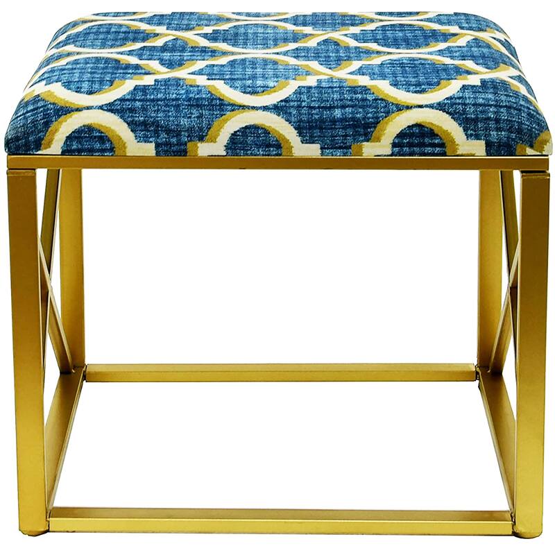 Modern Fabric Upholstered Ottoman with Foam Padding, 22" Wide