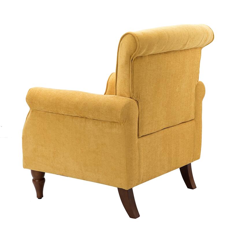 Indiges Comfy Upholstered Accent Armchair with Tufted Back Set of 2 for Bedroom Reading Office