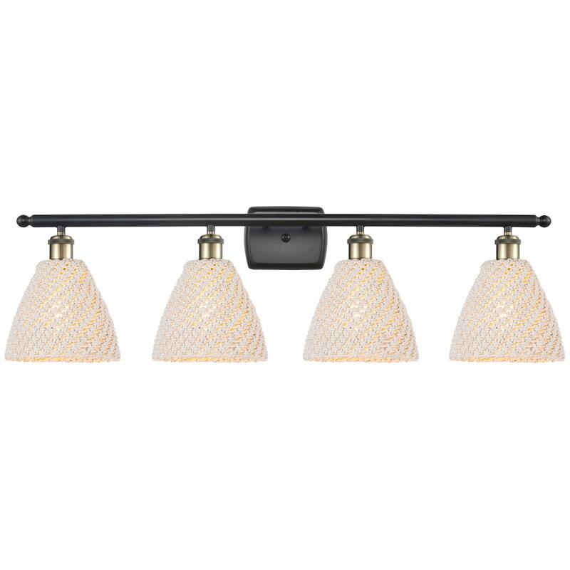 Innovations Lighting 516-4W-11-38 Bristol Natural Vanity Bristol - Black Antique Brass / Natural