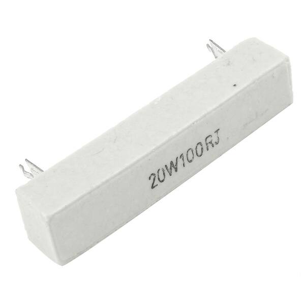 Shop 20w 100 Ohm 5 Ceramic Cement Power Resistor 20 Watt On Sale Overstock 18394406