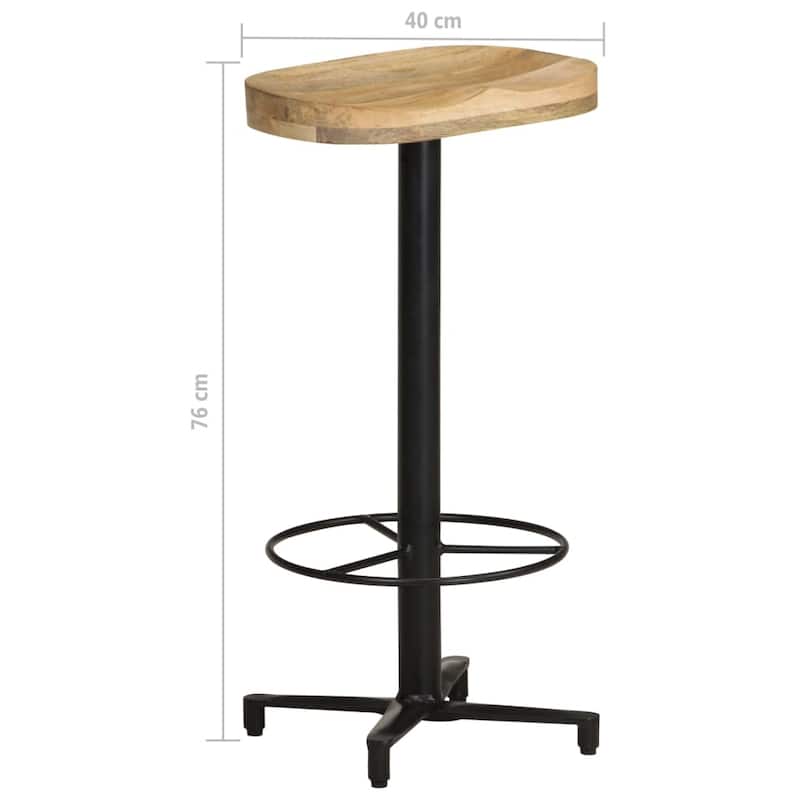 vidaXL Bar Stools 2 pcs 29.9" Solid Mango Wood