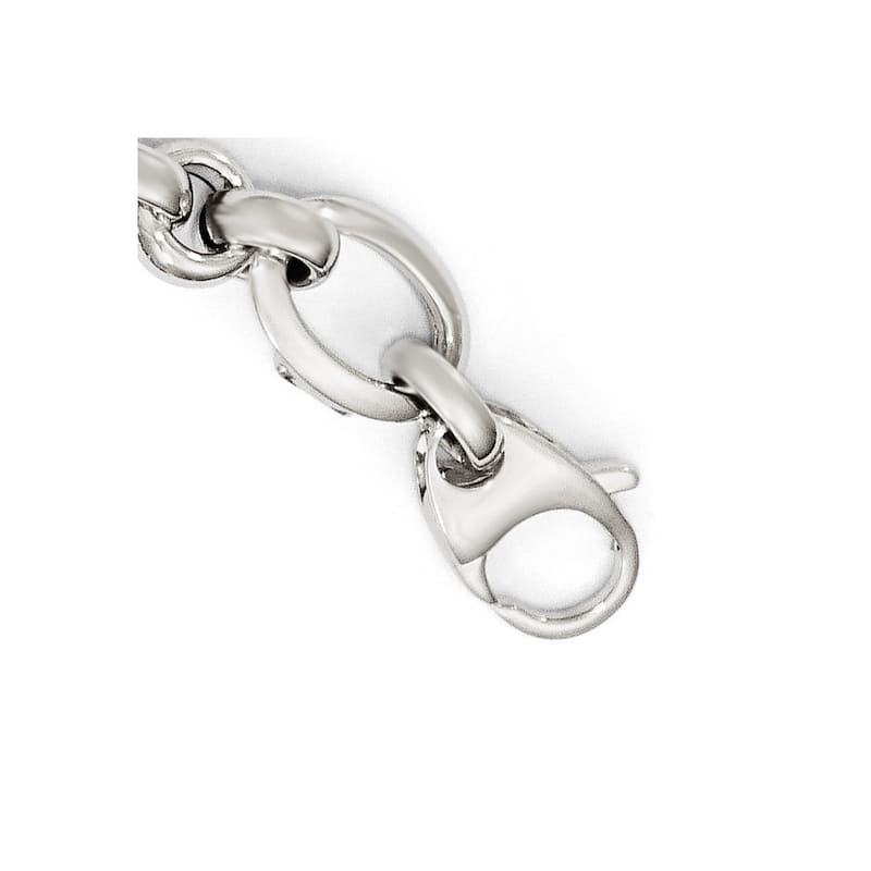 Curata 14k White Gold Fancy Cable Polished Bracelet 7.5 Inch