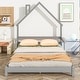 preview thumbnail 5 of 28, Full House-Shaped Headboard Bed With Handrails