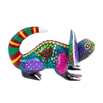 Novica Handmade Change Colors Wood Alebrije Figurine