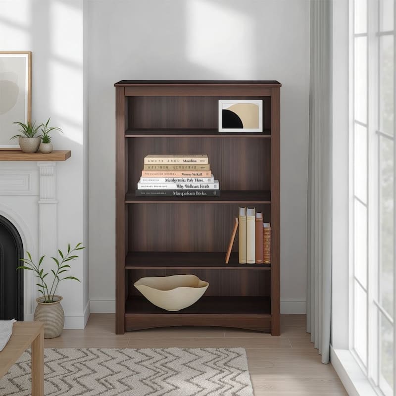 Prepac Home Office 4-Shelf Bookcase - 31.5" W x 48" H x 13" D