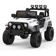 preview thumbnail 15 of 33, 2-Seater Ride On Truck Car, Kids 4 Wheeler Car for Girls and Boys White