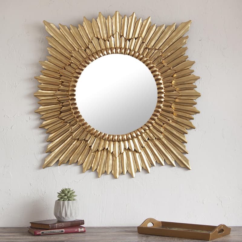 Handmade Radiant Sun Mohena mirror(Peru) - Gold