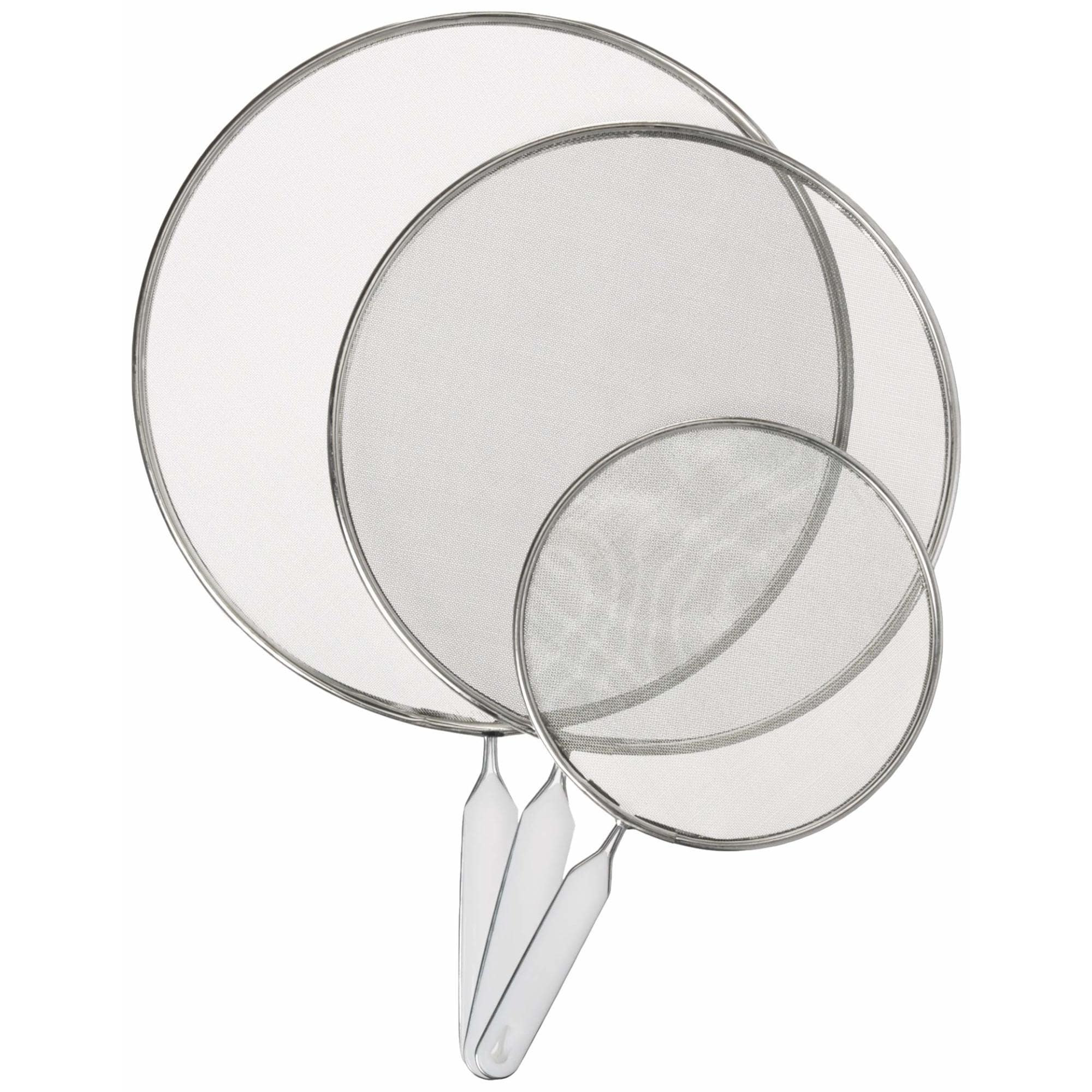 Home Basics Metal Splatter Screen Set of 3 Prevents Oil Splatters While Cooking & Stir Frying - 0.82" H x 18.62" L x 12.5" W