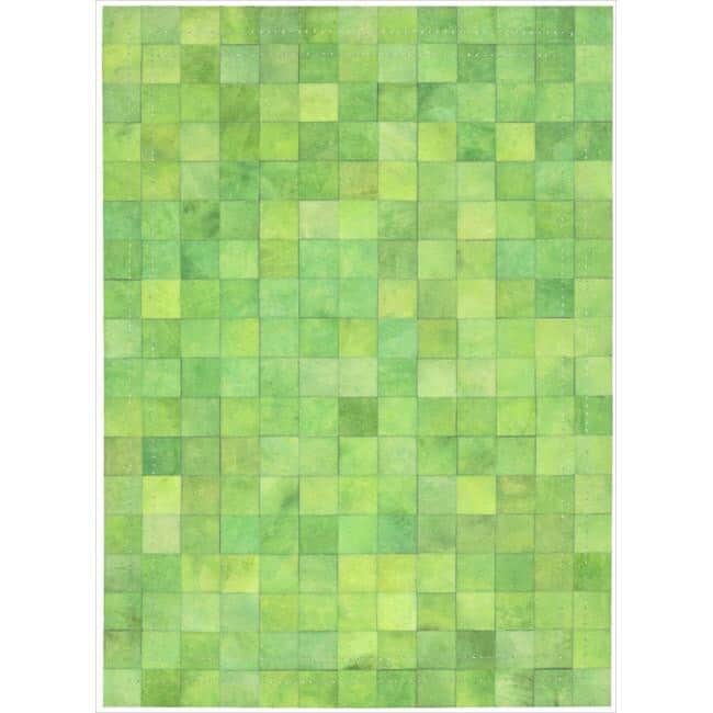 Nourison Vivid Textured Over-dyed Hair on Hide Modern Patchwork Area Rug - 8' x 11' - Brindle/Lemon Grass - Rectangle