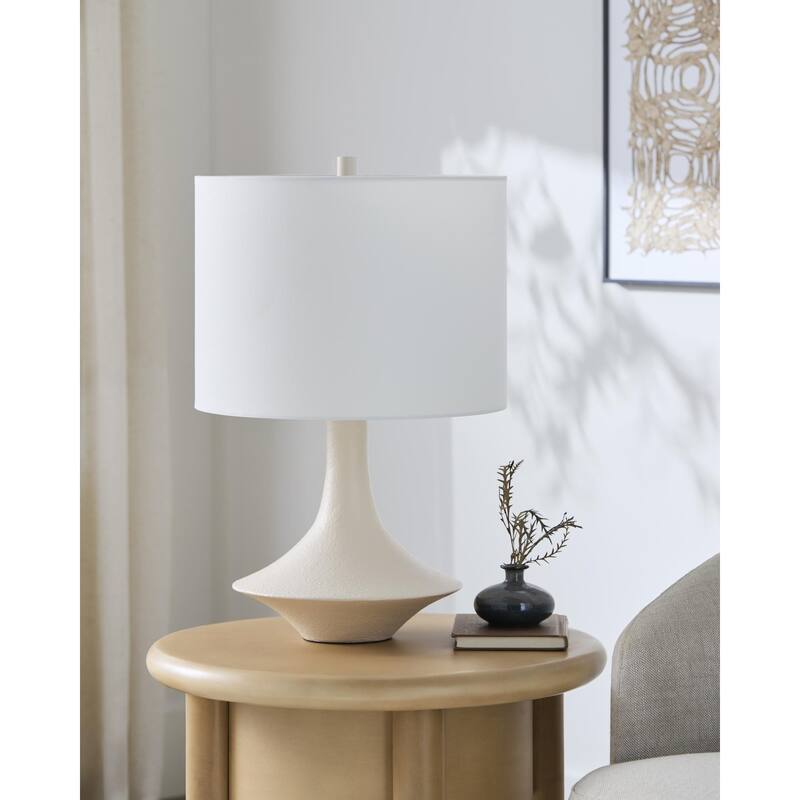 Livabliss Bryant Modern Accent Table Lamp - 23"H x 15"W x 15"D - Cream