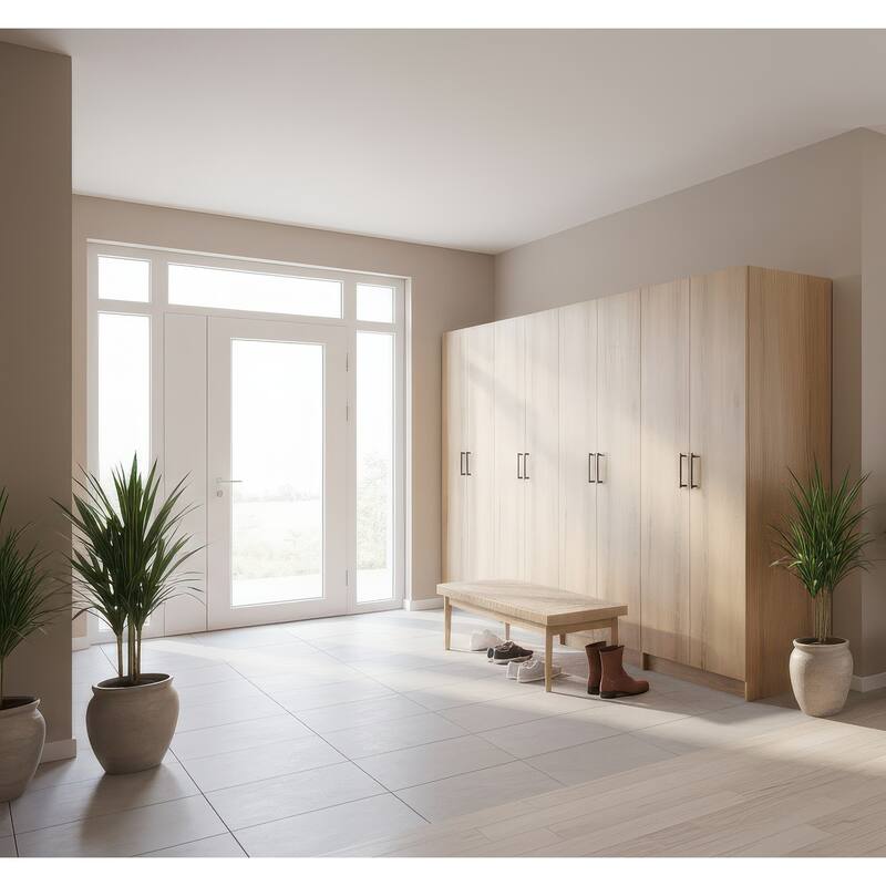 Modex Multi-Purpose Utility Storage Cabinet (4-Piece Set) - W 126″ × D 15.7″ × H 70.9″