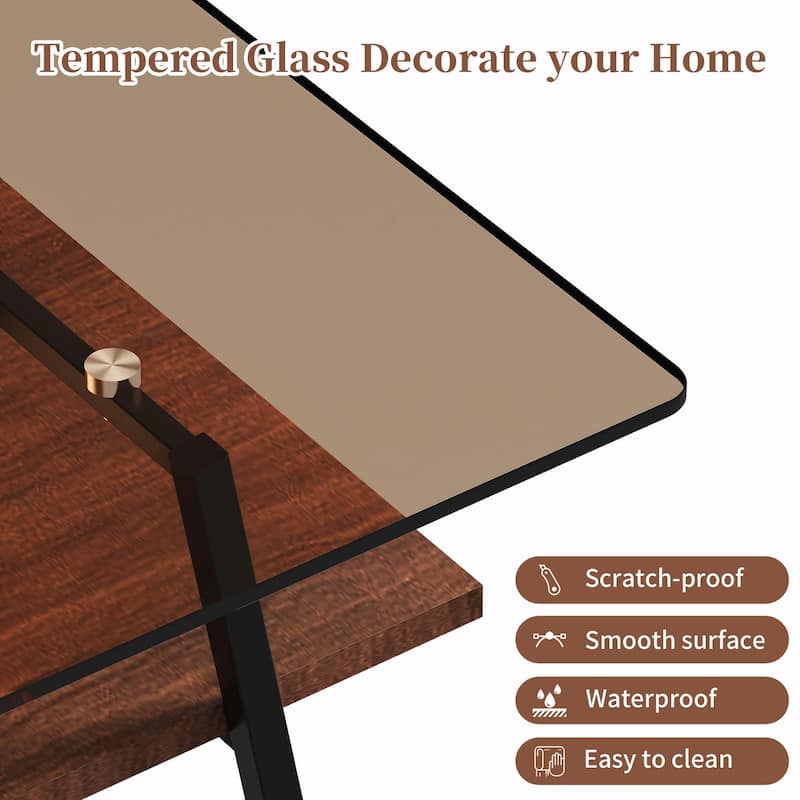 38.58'' Rectangle Coffee Table with Modern Design