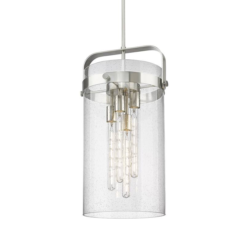 Innovations Lighting 413-4SL-26-13 Pilaster Pendant Pilaster 4 Light - Satin Nickel / Seedy