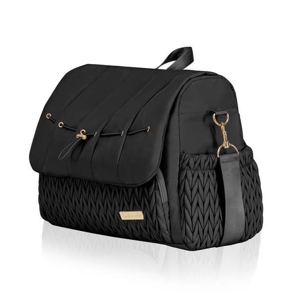 slide 2 of 24, Hannah & Sophia Belle Convertible Diaper Backpack & Messenger Bag Black