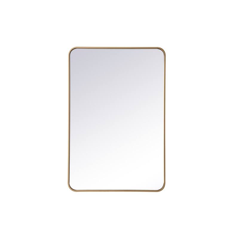 Ezra Soft Corner Metal Rectangular Mirror