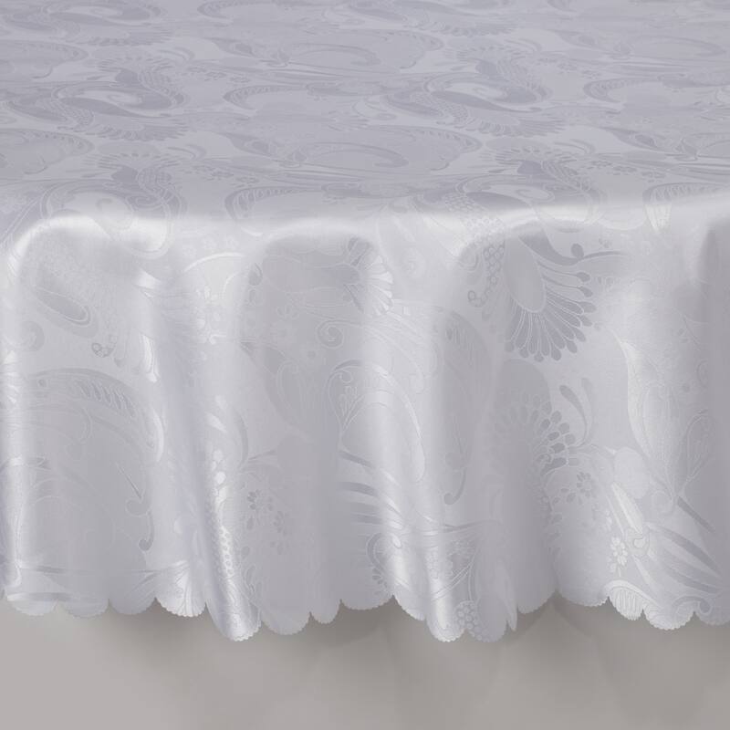 Violet Linen European Rose Pattern Tablecloth