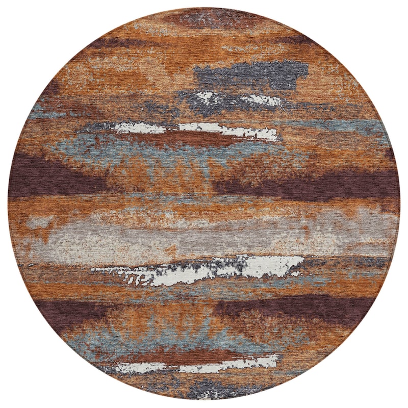 HomeRoots Abstract Transitional Rectangle Outdoor Rug