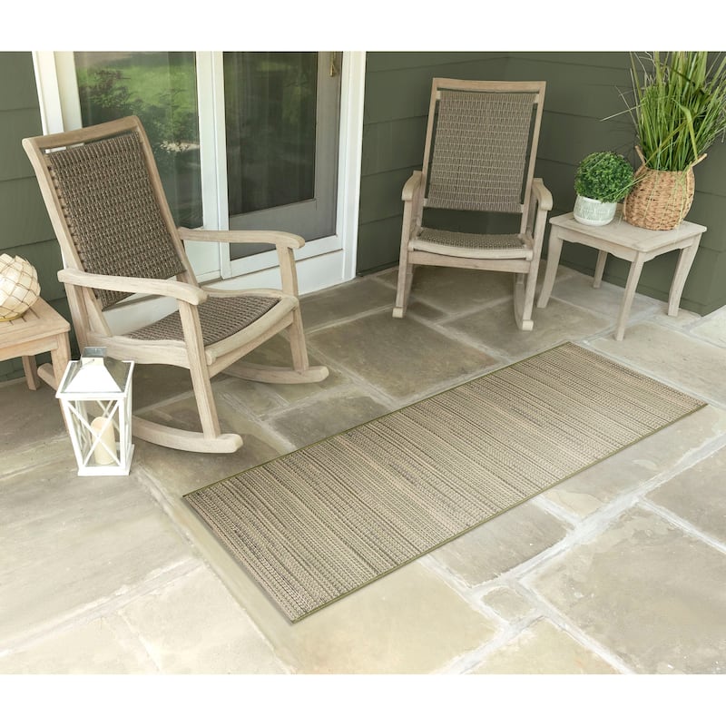 Liora Manne Miranda Tweed Stripe Indoor/Outdoor Rug