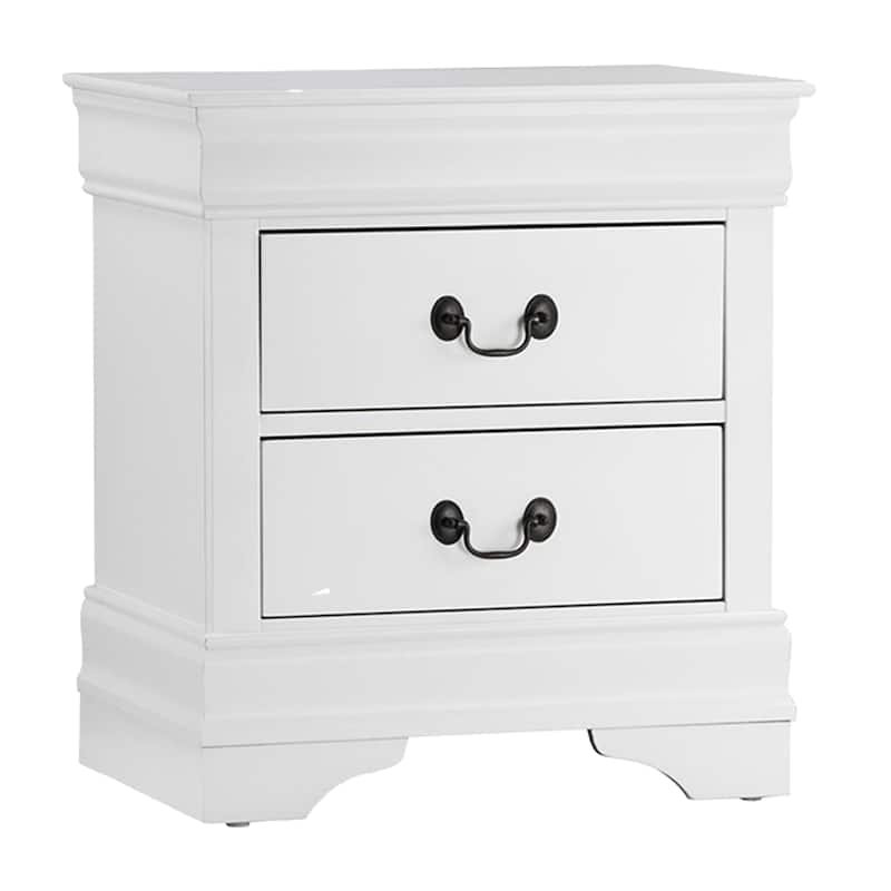 Fy Three Piece Full Size Bedroom Set, Modern Brass Metal Handles, Classic White