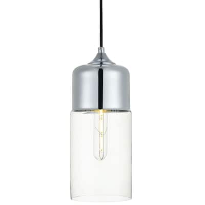 Elegant Lighting Ashwell Single Light 5" Wide Mini Pendant with Clear