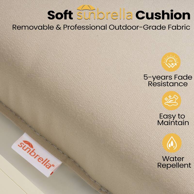 VredHom Outdoor Patio All-Weather Aluminum Swivel Sunbrella Cushion Bar Stool