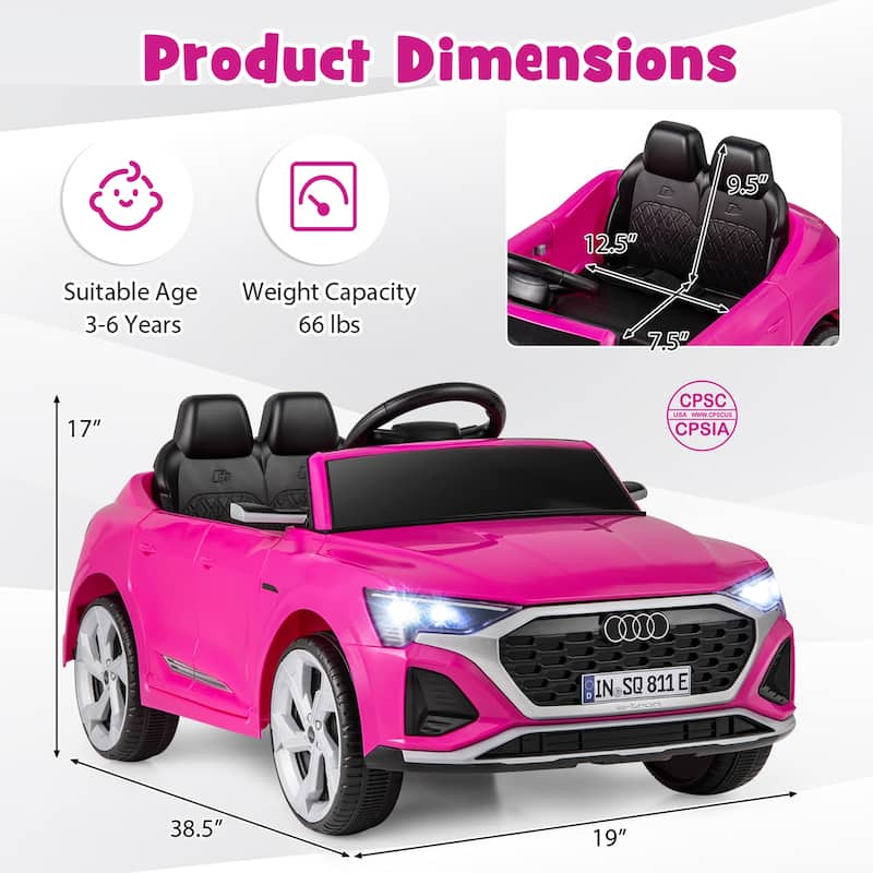 Gymax 12V Kids Ride On Car w/Remote Control 4 Wheels Suspension 3