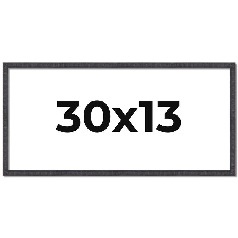 30x13 Frame Brown Solid Wood Picture Frame - Complete Modern Photo