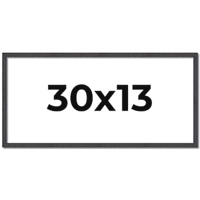 30x13 Frame Brown Solid Wood Picture Frame - Complete Modern Photo
