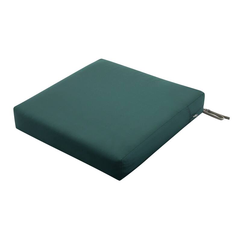 Ravenna® Square Patio Seat Cushion Slip Cover & Foam, 23"W x 23"D x 5"T - mallard green