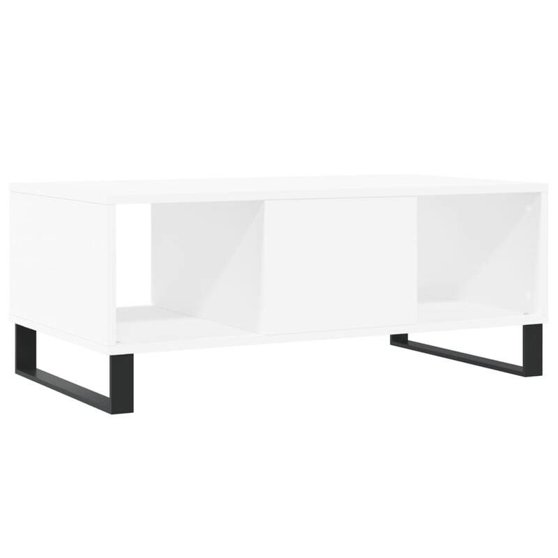 vidaXL Coffee Table White Engineered wood, metal Medium Coffee Table - 19.7 x 35.4 x 14.4 in
