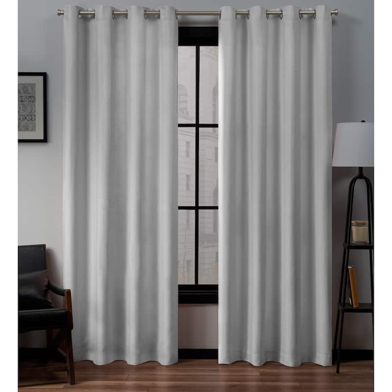 ATI Home Loha Linen Grommet Top Curtain Panel Pair