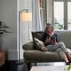 preview thumbnail 5 of 7, Brightech Montage 62 in. Mid-Century Modern LED Super Bright Floor Lamp with Beige Fabric Drum Shade