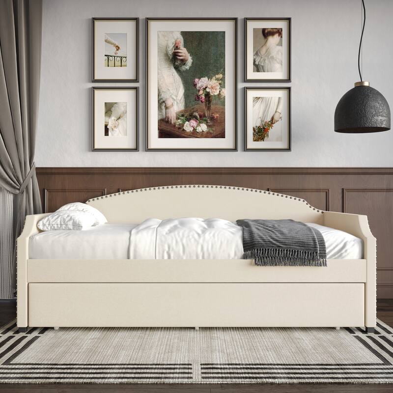 Clayfell Kilgore Upholstered Twin Daybed - Twin - Beige