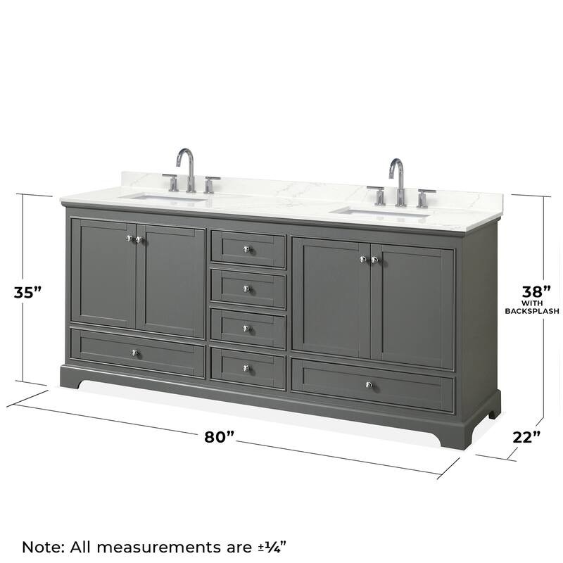 Wyndham Collection WCS202080D-QTZ-US3M70 Deborah 80" Free Standing