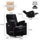 preview thumbnail 63 of 68, HOMYKA Power Rocker Swivel Recliner with USB and Type-C Ports