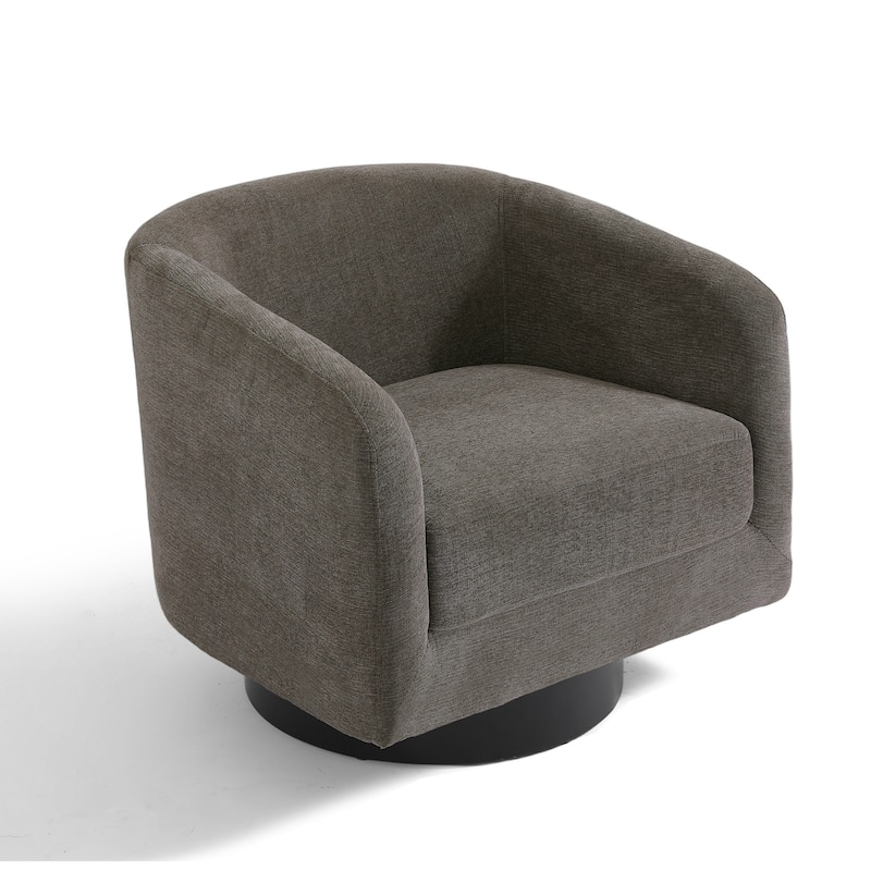Modern Round Swivel Accent Chair Set of 2 Barrel Chair for Living Room