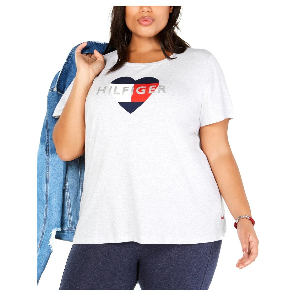 tommy hilfiger heart t shirt