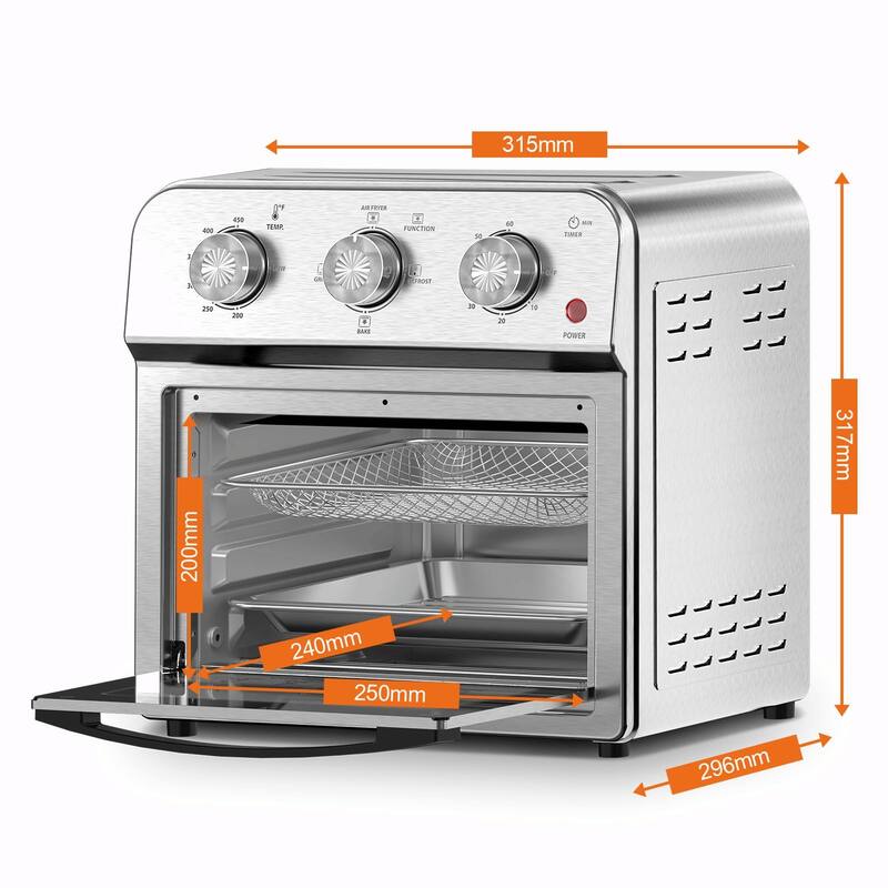 Family Size Air Fryer Toaster Oven Combo, 13QT, 360° Hot Air Circulation for Healthy Oil-Free Cooking