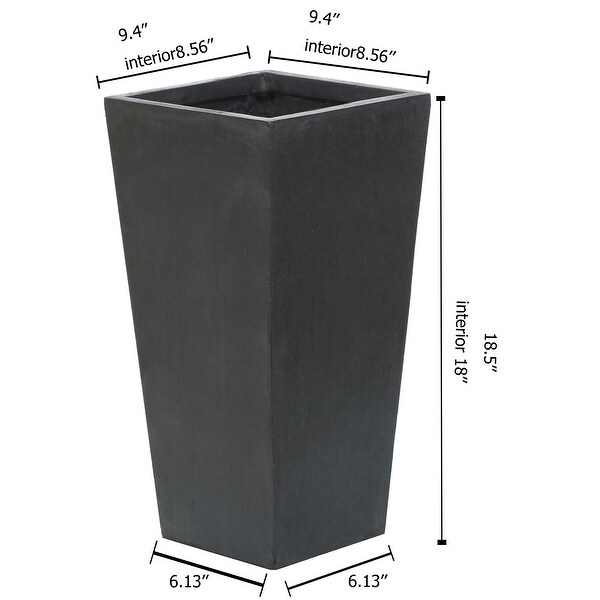 Tall Tapered Square Indoor & Outdoor MgO Planter - On Sale - Bed