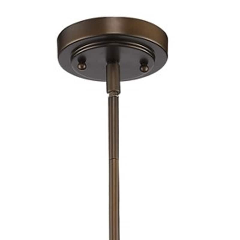 HomeRoots Antique Bronze Hanging Light with Glass Dome Shade - 9.75' X '9.5' X '9.75