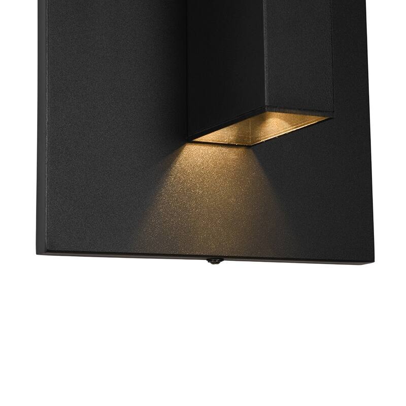 Dimmable LED Dual-opening Rectangle Block Exterior Wall Sconce - 7.9 in