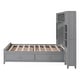 preview thumbnail 25 of 25, Full Size Platform Bed Storage Bed With All-in-One Cabinet, Shelves and Pull-out Drawers, Wooden Bookcase Bed for All Ages