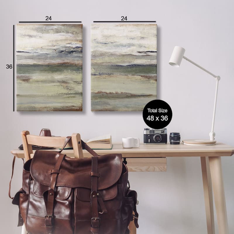 Stupell Earth's Layers Neutral Abstract Canvas Wall Art Design By Lanie Loreth (Set of 2)